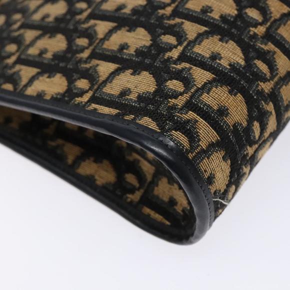 Christian Dior Trotter Canvas Shoulder Bag Navy Gold Auth 129622 - Picture 14 of 16